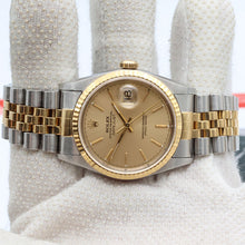 Bild in Galerie-Viewer laden, Rolex Datejust 36 ref. 16233 Champagne dial (V4) - Jubilee Bracelet - Full Set