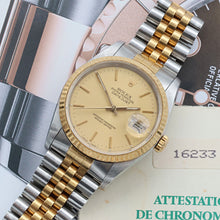 Bild in Galerie-Viewer laden, Rolex Datejust 36 ref. 16233 Champagne dial (V5) - Jubilee Bracelet - Full Set