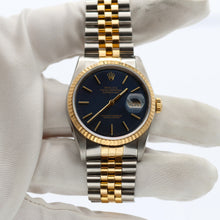 Carica l'immagine nel visualizzatore di Gallery, Rolex Datejust 36 ref. 16233 Blue dial - Jubilee Bracelet - Full Set