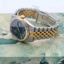 Carica l'immagine nel visualizzatore di Gallery, Rolex Datejust 36 ref. 16233 Blue dial - Jubilee Bracelet - Full Set