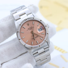 Załaduj obraz do przeglądarki galerii, Rolex Date ref. 15210 - Salmon Dial - Oyster Bracelet