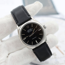 Załaduj obraz do przeglądarki galerii, Rolex Air-King ref. 5500 Black dial - Leather strap