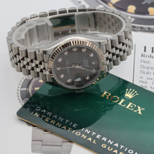 Load image into Gallery viewer, Rolex Datejust 31mm ref. 278274 Black/Grey Diamonds Dial - Jubilee Bracelet - Full Set