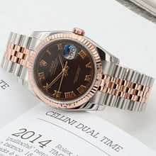 Załaduj obraz do przeglądarki galerii, Rolex Datejust 36 ref. 116231 Black Roman Dial - Steel/Rose Gold Jubilee - Full Set