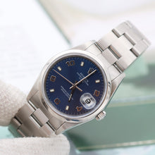 Load image into Gallery viewer, Rolex Date ref. 15200 Blue Arabic Dial Oyster Bracelet - Full Set