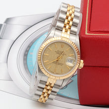 Załaduj obraz do przeglądarki galerii, Rolex Datejust Lady ref. 69173 Steel/Gold- Jubilee Bracelet - Champagne Linen Dial