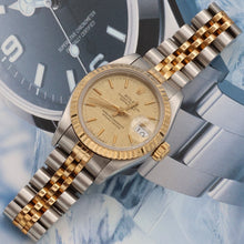 Załaduj obraz do przeglądarki galerii, Rolex Datejust Lady ref. 69173 Steel/Gold- Jubilee Bracelet - Champagne Linen Dial
