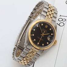 Bild in Galerie-Viewer laden, Rolex Datejust ref. 16013 -Steel/Gold - Black Diamonds Dial - Jubilee