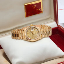 Cargar imagen en el visor de la galería, Rolex Datejust Lady ref. 69178 Champagne Diamonds Dial - President Gold Bracelet