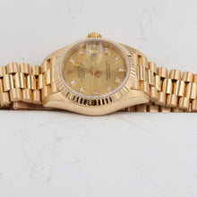 Cargar imagen en el visor de la galería, Rolex Datejust Lady ref. 69178 Champagne Diamonds Dial - President Gold Bracelet