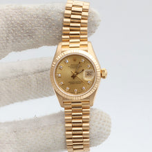 Cargar imagen en el visor de la galería, Rolex Datejust Lady ref. 69178 Champagne Diamonds Dial - President Gold Bracelet