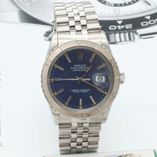 Lataa kuva Galleria-katseluun, Rolex Datejust Turn-O-Graph ref. 16250 Blue Dial - Jubilee Bracelet