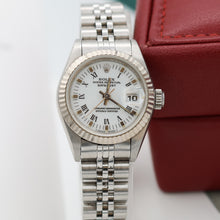 Cargar imagen en el visor de la galería, Rolex Lady-Datejust ref. 69174 - White Roman Small (Lines) Dial Jubilee bracelet - Full Set