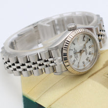 Cargar imagen en el visor de la galería, Rolex Lady-Datejust ref. 69174 - White Roman Small (Lines) Dial Jubilee bracelet - Full Set