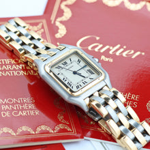 Bild in Galerie-Viewer laden, Cartier Panthere ref. 187957 Steel and 18K Gold with Three Lines Bracelet - Full Set