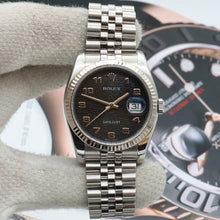 Indlæs billede til gallerivisning Rolex Datejust ref. 116234 Black Arabic Millennary - Jubilee Bracelet - Full set