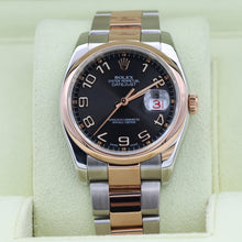 Załaduj obraz do przeglądarki galerii, Rolex Datejust ref. 116201 Concentric Black Dial Oyster bracelet