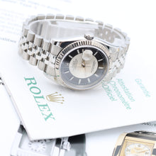 Carica l'immagine nel visualizzatore di Gallery, Rolex Datejust ref. 116234 Tuxedo (Silver/Black) Dial - Jubilee - Full Set