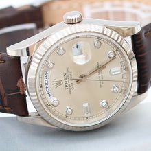 Cargar imagen en el visor de la galería, Rolex Day-Date 36 ref. 118239 Diamonds dial - Leather - Full Set