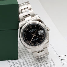 Load image into Gallery viewer, Rolex Datejust ref. 116200 Black Roman Dial - Oyster Bracelet - Full Set