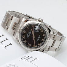Load image into Gallery viewer, Rolex Datejust ref. 116200 Black Roman Dial - Oyster Bracelet - Full Set