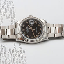 Load image into Gallery viewer, Rolex Datejust ref. 116200 Black Roman Dial - Oyster Bracelet - Full Set