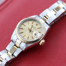 Załaduj obraz do przeglądarki galerii, Rolex Datejust Lady ref. 69173 Steel/Gold - Oyster Bracelet - Champagne Dial