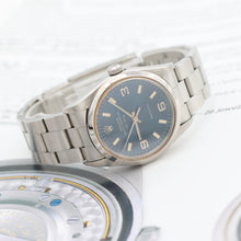 Cargar imagen en el visor de la galería, Rolex Air-King ref. 14000 Blue Arabic Dial 3-6-9 - Full Set