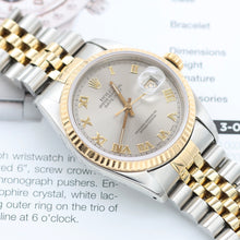 Bild in Galerie-Viewer laden, Rolex Datejust 36 Ref. 16233 graues Römischer Zifferblatt