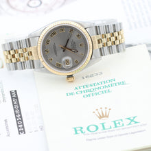 Bild in Galerie-Viewer laden, Rolex Datejust 36 Ref. 16233 graues Römischer Zifferblatt