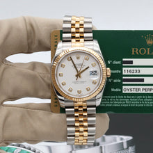 Load image into Gallery viewer, Rolex Datejust ref. 116233 White Dial with Diamonds - Full Set