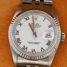Załaduj obraz do przeglądarki galerii, Rolex Datejust 36 ref. 16234 White Roman (Big) Dial - Full Set