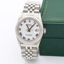 Załaduj obraz do przeglądarki galerii, Rolex Datejust 36 ref. 16234 White Roman (Big) Dial - Full Set