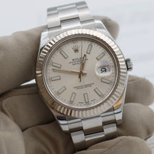 Cargar imagen en el visor de la galería, Rolex Datejust II ref. 116334 Silver Dial Oyster bracelet - Full Set