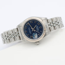 Załaduj obraz do przeglądarki galerii, Rolex Lady-Datejust ref. 69174 - Blue Roman Dial Jubilee bracelet - Full Set