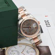 Załaduj obraz do przeglądarki galerii, ON SALE: Rolex Datejust ref. 116201 Grey Roman Dial Oyster bracelet