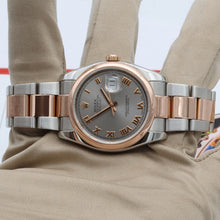 Załaduj obraz do przeglądarki galerii, ON SALE: Rolex Datejust ref. 116201 Grey Roman Dial Oyster bracelet