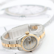 Cargar imagen en el visor de la galería, Rolex Datejust Lady ref. 69173 Steel/Gold - Oyster Bracelet - Grey Roman Dial
