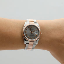 Załaduj obraz do przeglądarki galerii, ON SALE: Rolex Datejust ref. 116201 Grey Roman Dial Oyster bracelet