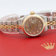 Załaduj obraz do przeglądarki galerii, Rolex Datejust Lady ref. 69173 Steel/Gold - Grey Millennary Diamonds Dial - Full Set