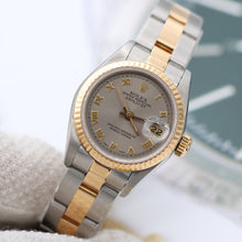 Cargar imagen en el visor de la galería, Rolex Datejust Lady ref. 69173 Steel/Gold - Oyster Bracelet - Grey Roman Dial