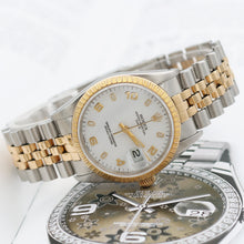 Cargar imagen en el visor de la galería, Rolex Oyster Perpetual Date ref. 15223 White Arabic Dial - Jubilee Bracelet