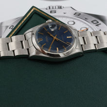 Load image into Gallery viewer, Rolex Precision Date ref. 6694 Blue Dial (Golden Indexes) - Oyster bracelet