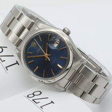 Load image into Gallery viewer, Rolex Precision Date ref. 6694 Blue Dial (Golden Indexes) - Oyster bracelet