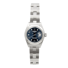 Charger l'image dans la galerie, Rolex Oyster Perpetual Lady-Date ref. 69160 Blue 3-6-9 Dial - with Papers