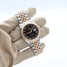 Load image into Gallery viewer, Rolex Datejust ref. 116201 Black Roman Dial Jubilee bracelet - Full Set