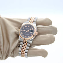 Load image into Gallery viewer, Rolex Datejust ref. 116201 Black Roman Dial Jubilee bracelet - Full Set