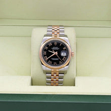 Load image into Gallery viewer, Rolex Datejust ref. 116201 Black Roman Dial Jubilee bracelet - Full Set