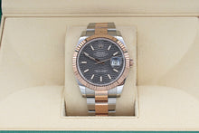 Load image into Gallery viewer, Rolex Datejust ref. 126331 Grey Motif dial Rose Gold / Steel - Oyster bracelet