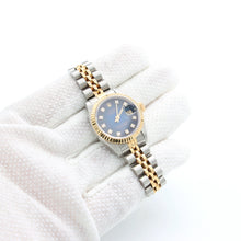 Bild in Galerie-Viewer laden, Rolex Datejust Lady Ref. 69173 Stahl/Gold - Jubiläumsarmband - Blue Degrade Diamonds Zifferblatt